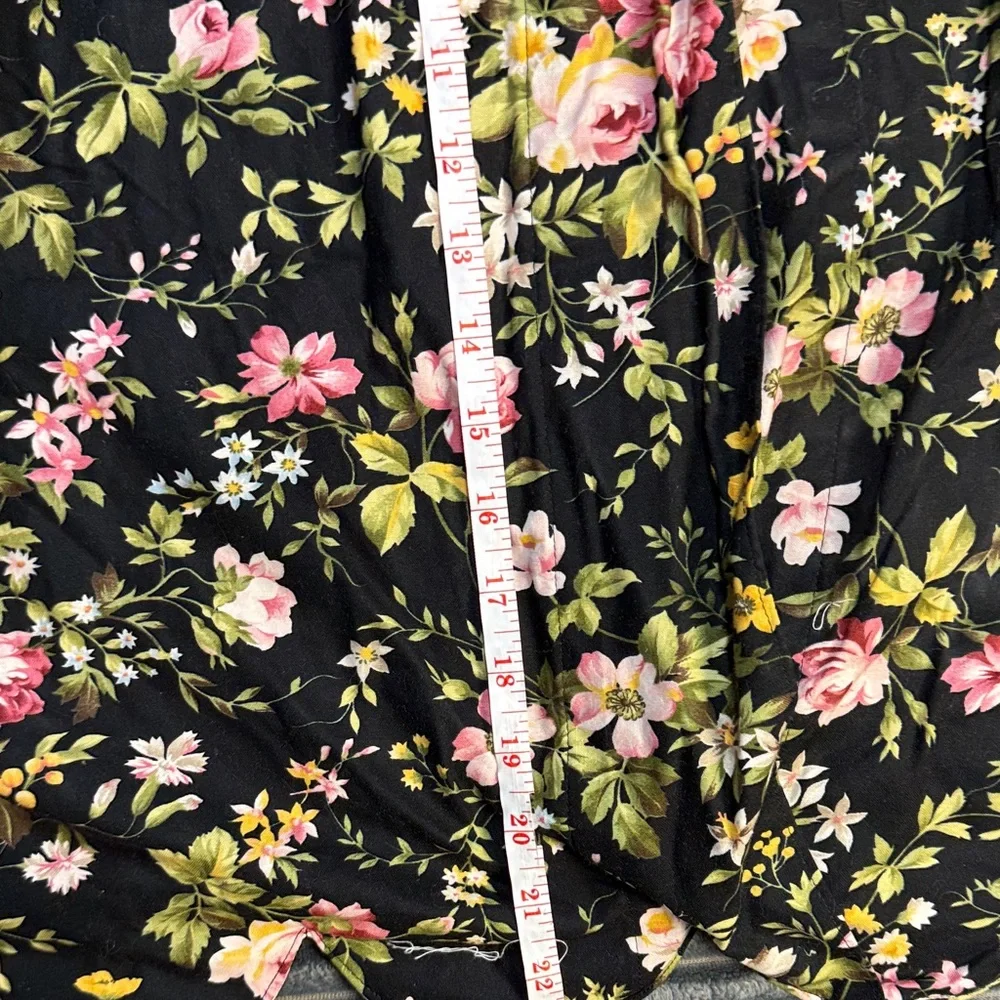 Handmade black floral